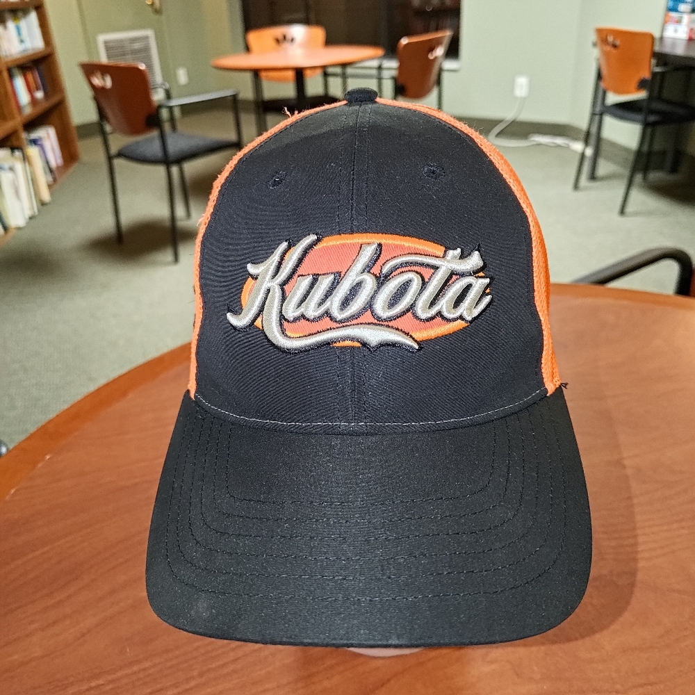 Kubota‎ Tractor Corporation Embroidered Logo Trucker Mesh Strapback Hat Cap